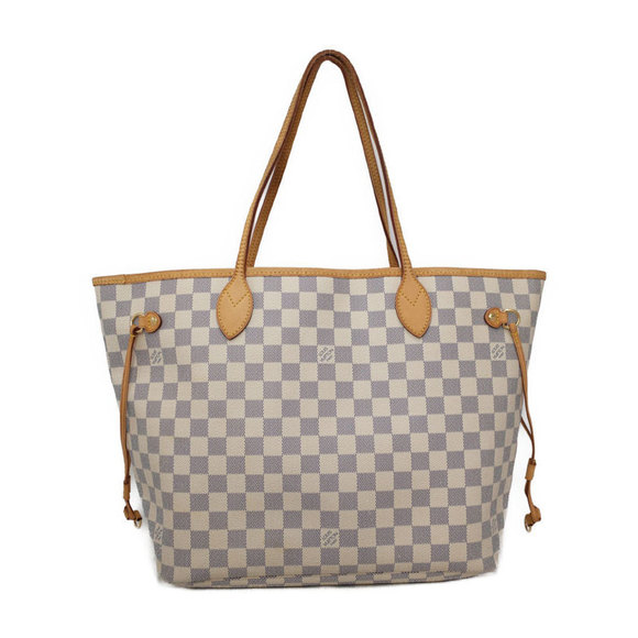 Louis Vuitton Bag White MM Azur Neverfull Damier Tote - Picture 1 of 8